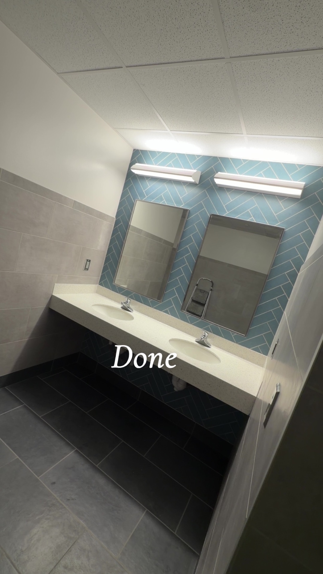 Restroom Vanity Final Clean by ICT Post Construction Cleaning in Wichita