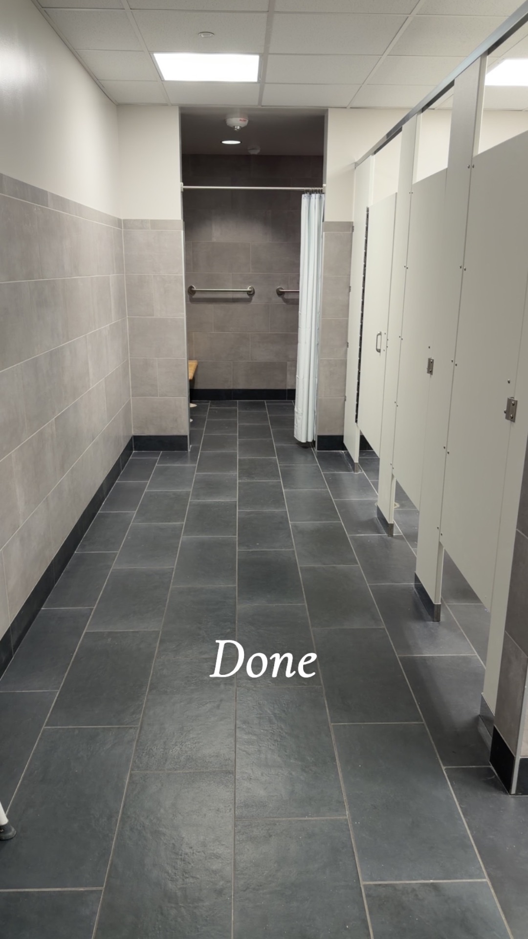 Locker Room & Showers Complete by ICT Post Construction Cleaning in Wichita