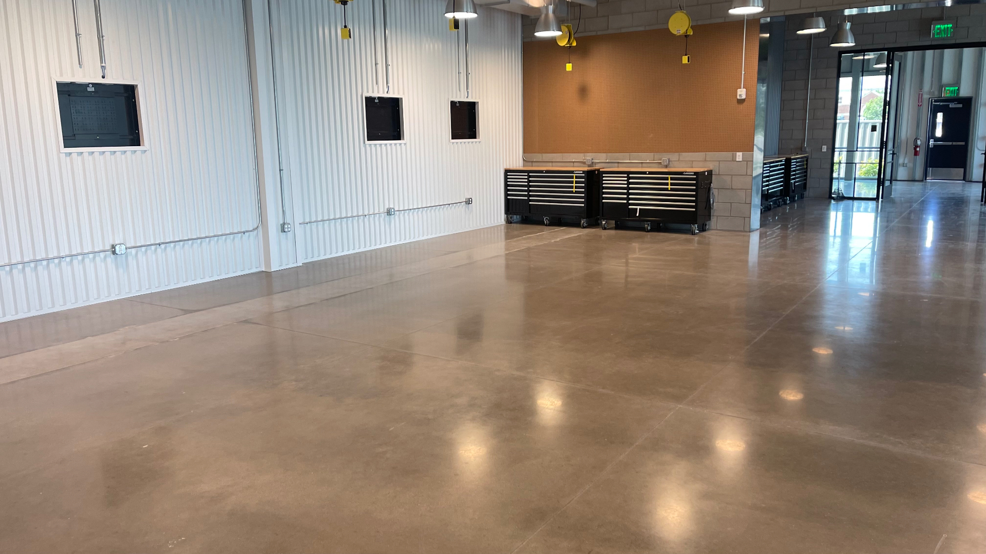 Polished Concrete Shop Floor by ICT Post Construction Cleaning in Wichita